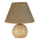 Wooden and rattan table lamps