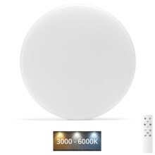 Aigostar - LED Bathroom ceiling light LED/18W/230V 3000-6000K IP54 + remote control
