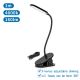 Aigostar - LED Dimmable rechargeable table lamp with clip LED/2,5W/5V black