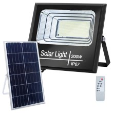 Aigostar - LED Dimmable solar floodlight LED/200W/3,2V IP67 + RC