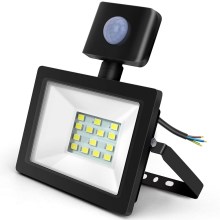 Aigostar - LED Floodlight with a sensor LED/10W/230V 6400K IP65 black