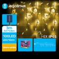 Aigostar - LED Solar Christmas chain 100xLED/8 functions 8x0,6m IP65 warm white