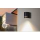 Aigostar - Outdoor wall light 1xGU10/35W/230V black IP54