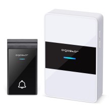 Aigostar - Wireless doorbell 3xAA IP44 black/white