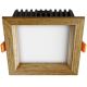 APLED - LED Recessed light SQUARE WOODLINE LED/6W/230V 3000K 12x12 cm oak solid wood