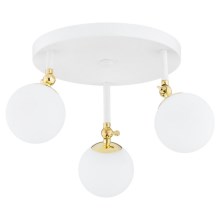 Argon 1434 - Bathroom attached chandelier LATINA 3xE14/7W/230V IP44 white/golden