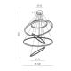 Azzardo AZ3417 - LED Dimmable chandelier on a string WHEEL LED/190W/230V polished chrome