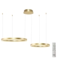 Azzardo AZ4979 - LED Dimmable chandelier on a string HALO LED/90W/230V gold + remote control