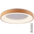 Azzardo AZ4997 - LED Dimmable ceiling light SANTANA LED/80W/230V brown + remote control