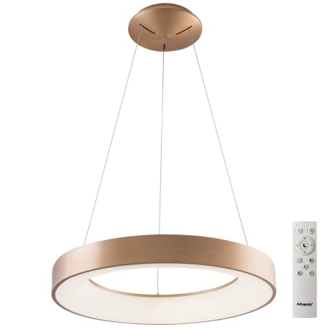Azzardo AZ5009 - LED Dimmable chandelier on a string SANTANA LED/50W/230V gold + remote control