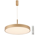 Azzardo AZ5092 - LED Dimmable chandelier on a string MARCELLO LED/60W/230V gold + remote control