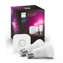 Basic set Philips Hue WHITE AND COLOR AMBIANCE 2xE27/9W/230V 2000-6500K + interconnection device