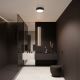 Bathroom ceiling light CLEO 2xE27/24W/230V d. 30 cm black IP54