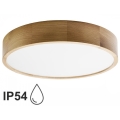 Bathroom ceiling light CLEO 4xE27/24W/230V IP54 d. 47,5 cm oak