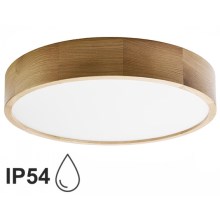 Bathroom ceiling light CLEO 4xE27/24W/230V IP54 d. 47,5 cm oak