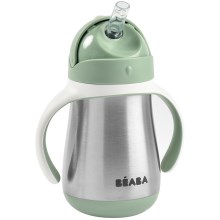 Beaba 913535BB - Thermo-insulated mug with a straw 250 ml green