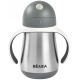 Beaba - Thermo-insulated mug with a straw 250 ml grey