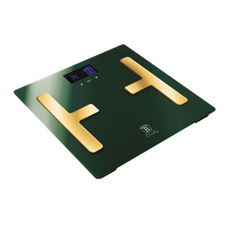 BerlingerHaus - Personal scale with LCD display 2xAAA green/gold