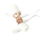 Bluetooth earphones with microphone and MicroSD player white/golden