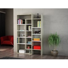 Bookcase BELINDA 139x94 cm white/grey