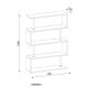 Bookcase SUNRISE 129x90 cm white