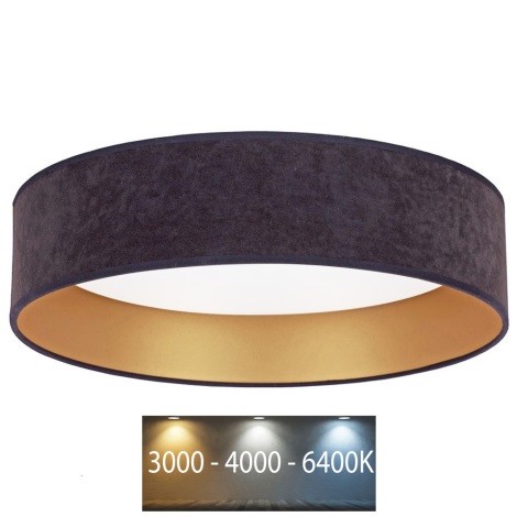Brilagi - LED Ceiling light VELVET LED/24W/230V d. 40 cm 3000/4000/6400K grey/gold