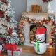 Brilagi - LED Christmas outdoor decoration 40xLED/3xAA IP44 snowman