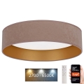 Brilagi - LED Dimmable ceiling light VELVET SMART LED/24W/230V d. 45 cm 2700-6500K Wi-Fi Tuya beige/gold + remote control