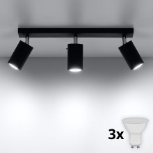 Brilagi -  LED Spotlight ASMUS 3xGU10/7W/230V black