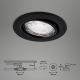 Brilo - SET 3x LED Bathroom recessed light 1xGU10/5W/230V IP23 black