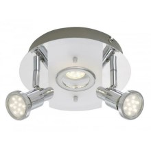 Briloner 2292-038 - LED Spotlight SPLASH 2xGU10/3W/230V + 1xLED/5W