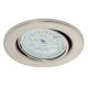 Briloner 7220-032 - PACK 3x LED Bathroom recessed light FIT 1xGU10/5W/230V matte nickel