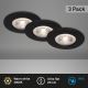 Briloner - SET 3x LED Bathroom recessed light LED/4,9W/230V IP44 black
