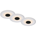 Briloner - SET 3x LED Bathroom recessed light LED/6W/230V IP44 black