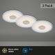Briloner - SET 3x LED Bathroom recessed light LED/6W/230V IP44 chrome