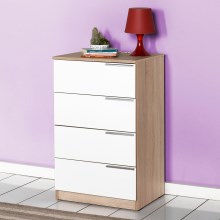 Cabinet 89x55 cm brown/white