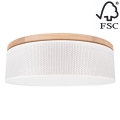 Ceiling light BENITA 2xE27/25W/230V d. 48 cm creamy/oak – FSC certified
