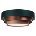 Ceiling light TRINITI 2xE27/60W/230V green/copper/brown