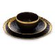 Ceramic bowl KATI 11,5 cm black/gold