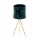 Ceramic flowerpot EMMA 28,3x13 cm green/gold
