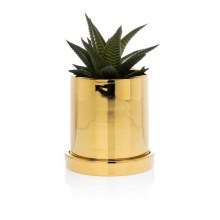 Ceramic flowerpot with bowl HANYA 11x11 cm gold