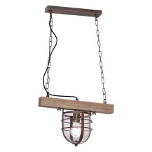 Chandelier on a chain ANDER 1xE27/60W/230V light brown