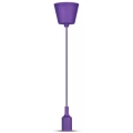 Chandelier on a string 1xE27/60W/230V purple