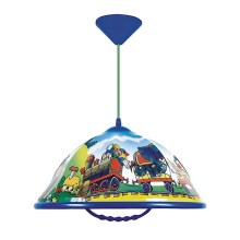 Chandelier on a string AKRYL DZ 1xE27/60W circus/blue