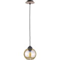 Chandelier on a string AMBRE WOOD 1xE27/60W/230V