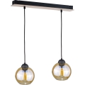 Chandelier on a string AMBRE WOOD 2xE27/60W/230V