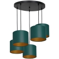 Chandelier on a string ARDEN 5xE27/60W/230V green/gold