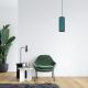 Chandelier on a string AVALO 1xE27/60W/230V turquoise/gold