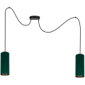 Chandelier on a string AVALO 2xE27/60W/230V green/copper