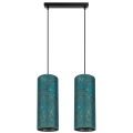Chandelier on a string AVALO 2xE27/60W/230V turquoise/gold